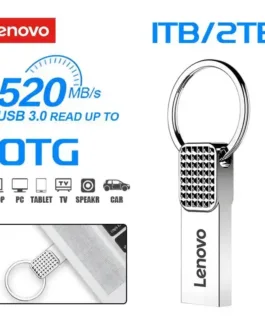 Pendrive Lenovo 2TB metálico USB A alta velocidad resistente al agua