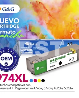 Tinta HP 974XL / PageWide 477 / 577 / 452 / 552