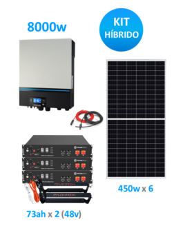 Kit Solar Autónomo Hogar 8000w Híbrido base