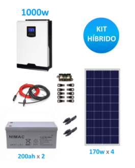 Kit Solar Hogar 1000w Híbrido Ampliado