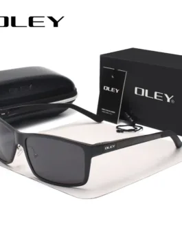 Gafas de sol polarizadas de aluminio y magnesio para hombre, lentes rectangulares para conducir