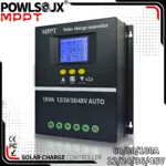 POWLSOJX-controlador de carga Solar MPPT 100A 80A 60A, 12V, 24V, 36V, 48V, Panel Solar, regulador de batería de plomo ácido/litio, USB Dual