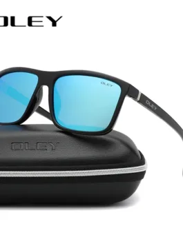 Gafas de sol polarizadas cuadradas clásicas para hombre y mujer, lentes azules a la moda, para exteriores, novedad de 2024