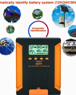 POWLSOJX-controlador Solar automático MPPT 30A-120A, regulador PV de alta eficiencia y cargador de batería para plomo ácido y litio, 12V-48V