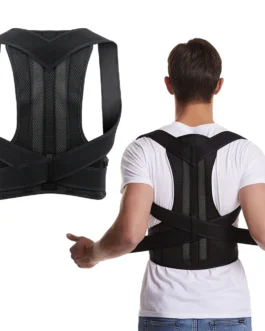 Corrector de postura de espalda para mujeres y hombres, cinturón de soporte Lumbar de espalda ajustable, soporte de postura de hombro para mejorar la escoliosis