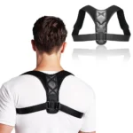 Corrector de postura para hombres y mujeres, soporte ajustable para parte superior y trasera, soporte para clavícula para espalda, hombros, cuello y columna vertebral