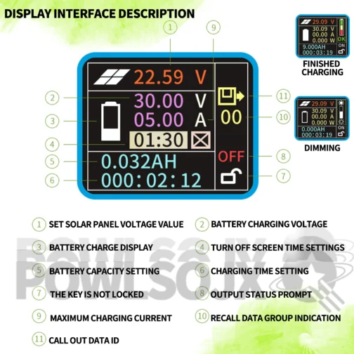 Controlador de carga Digital MPPT de 24V/36V/48V/60V/72V, módulo de voltaje Boost de 10A, 600W, MPT-7210A - Imagen 3