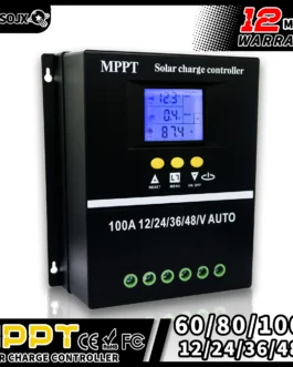 Controlador de carga Solar MPPT, Cargador rápido de baterías de litio de plomo ácido, USB Dual, LCD, 36V, 48V, 24V, 12V, 100A, 80A, 60A