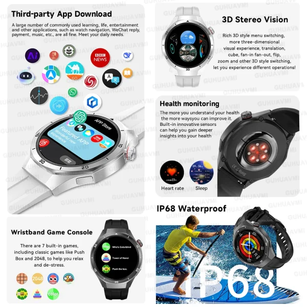 2025 para android ios reloj dt5pro reloj inteligente 4gb memoria grande navegación gps reproductor mp3/mp4 aplicación descargar deportes trackr smartwatch