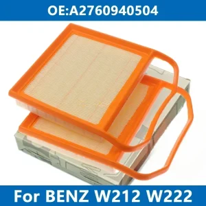 2 uds elemento limpiador de filtro de aire de coche A 2760940504 Para Mercedes Benz W205 W212 W222 W166 C43 C400 E320 S320L S400 CLS GLC/E/S ML