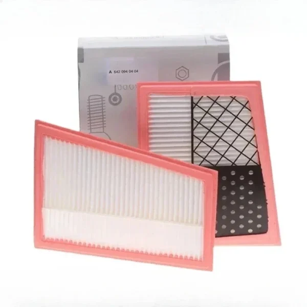 2 uds filtro de aire de motor de coche A6420940404 para Mercedes Benz W204 W211 W221 C320 C350 E280 S320 S350 CLS GLK ML R OM642 2005- - Imagen 6
